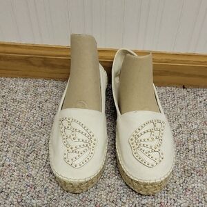 Sophia Webster Cream Espadrilles with Butterfly Accent, Women's Sz 36.5. NWT